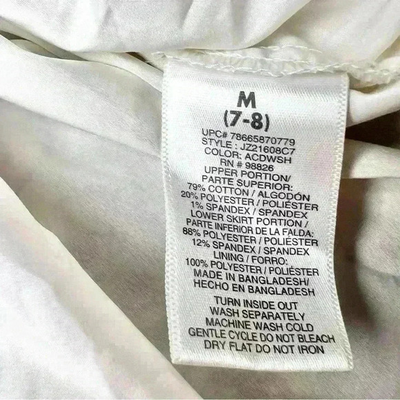 Jordache | Girls' Acid Wash Denim Skirtall Dress | Size 7/8 - Picture 14 of 15